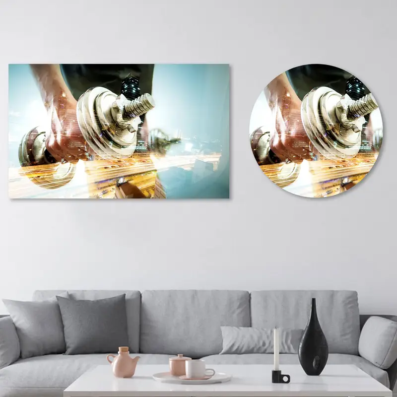 Elevate Your Man Cave: Printed Canvas Gym Art