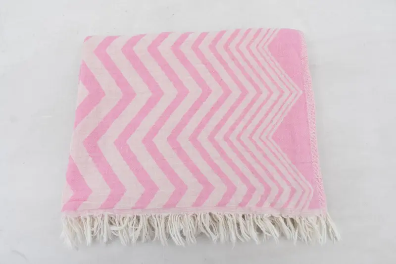 Personalized Gifts, Boyfriend Christmas Gift, Kitchen Towel, Halloween Bachelorette Party Favors, Wedding Favors, 40x24 Cotton Zigzag Design Towel - 7