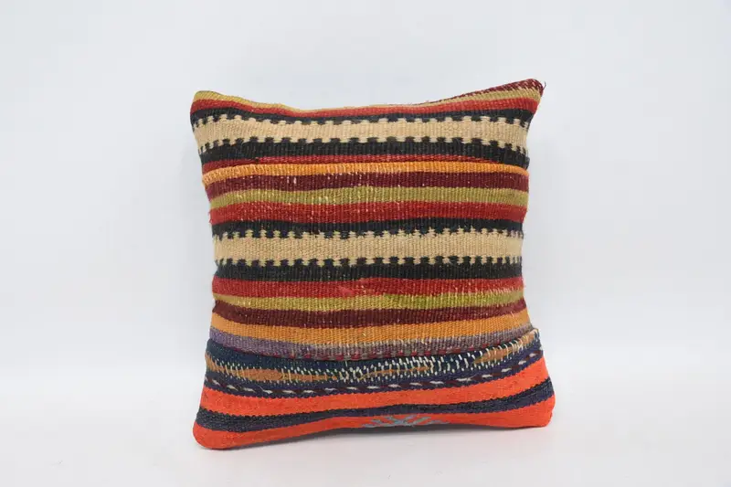 Turkish Pillow, Luxury Cushion, Morroccon Kilim Cushion Cushion, Vintage Pillow, Gift Pillow, Cushion Case, 12x12 Red Pillow, Luxury Pillow - 1