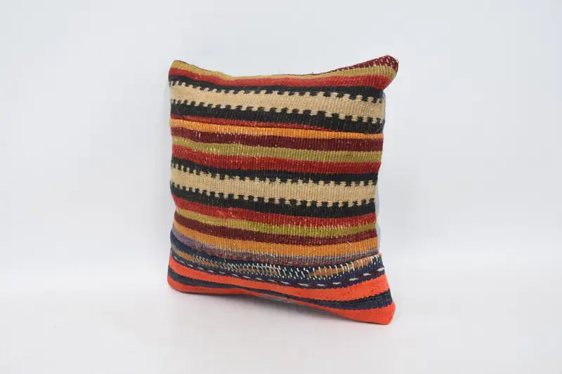 Turkish Pillow, Luxury Cushion, Morroccon Kilim Cushion Cushion, Vintage Pillow, Gift Pillow, Cushion Case, 12x12 Red Pillow, Luxury Pillow - 4