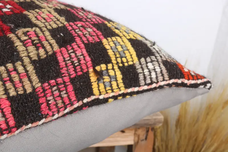 Pillow for Sofa, Vintage Kilim Pillow, Luxury Pillow Case, Home Decor Pillow, Custom Pillow, 20x20 Red Cushion Cover, Ethnic Pillow Case, Pillow - 6