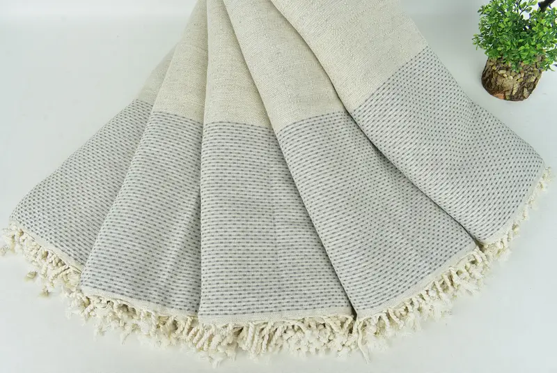 Custom Wedding Gifts, Wedding Favors, Turkish Bedcover, 96x96 Cotton Polka Dot Towel, Personalized Blanket, Best Wedding Gift, Bridal Shower Gifts - 4