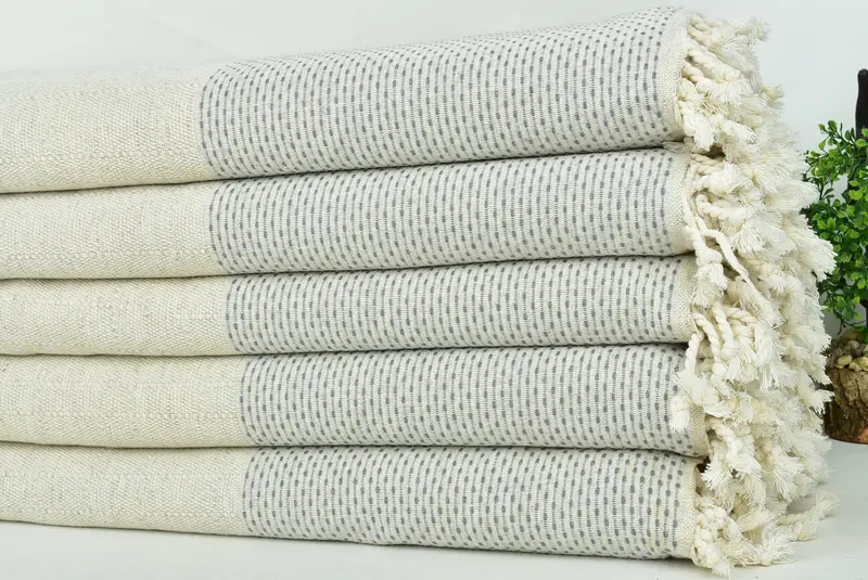 Custom Wedding Gifts, Wedding Favors, Turkish Bedcover, 96x96 Cotton Polka Dot Towel, Personalized Blanket, Best Wedding Gift, Bridal Shower Gifts - 3