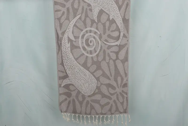40x18 Cotton Whale Design Towel, Bridesmaid Gifts, Personalized Wedding Gift For Couple, Wedding Gift, Personalized Hand Towel, Summer Gift - 1