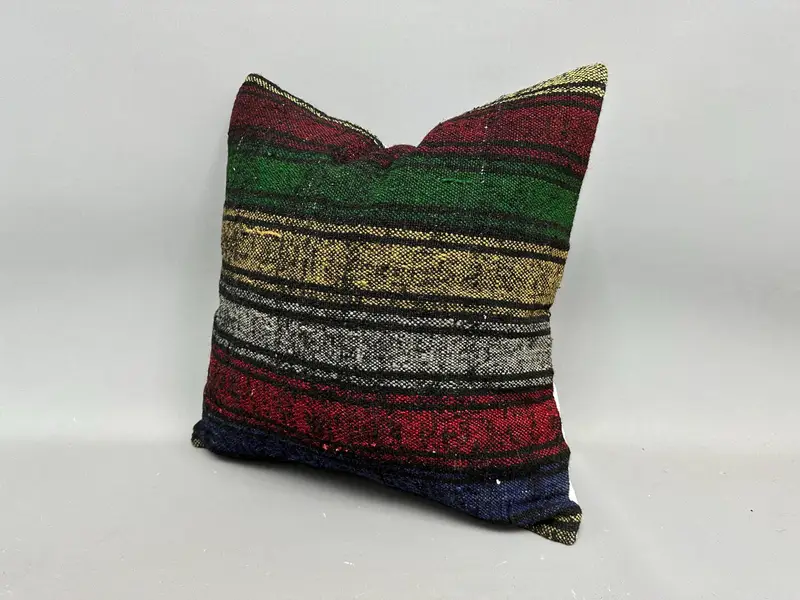 Cushion Cover, Kilim Pillow, 20x20 Red Cushion, Christmas Cushion Cover, Vintage Kilim Throw Pillow, Pet Cushion Case, Pillow for Sofa - 3