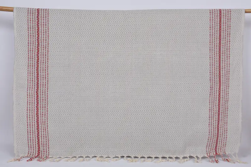 Beach Towel Light Gray Diamond, Turkish Cotton, Bachelorette Party Favors, 70x40 Inches