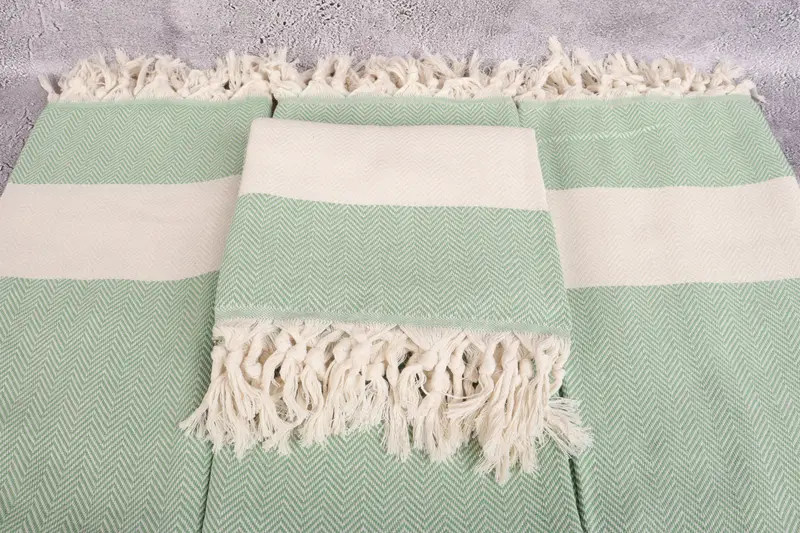 Best Friend Christmas Gift, Gift For Her, Embroidered Towel, Gym Towel, Beach Towel Gift, 70x40 Cotton Herringbone Towel, Monogrammed Turkish Towel - 4