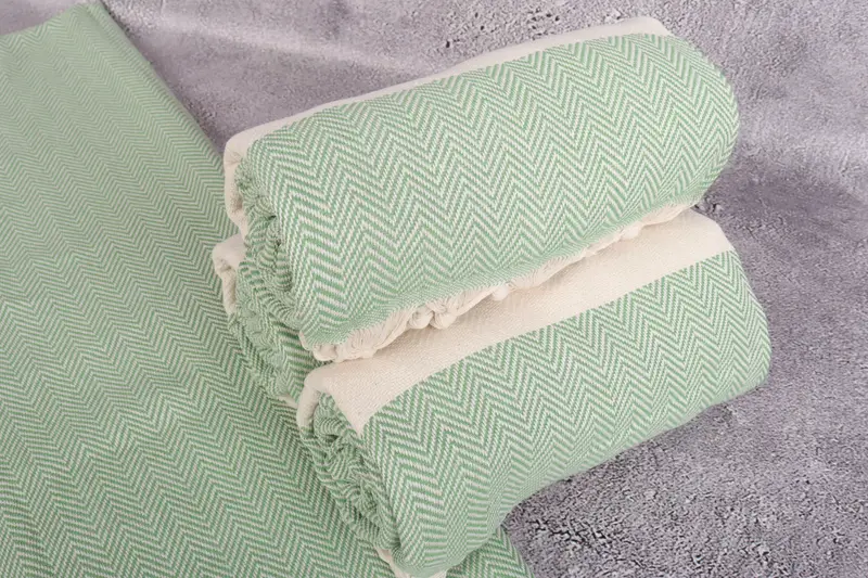 Best Friend Christmas Gift, Gift For Her, Embroidered Towel, Gym Towel, Beach Towel Gift, 70x40 Cotton Herringbone Towel, Monogrammed Turkish Towel - 7