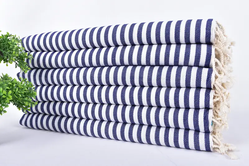 Personalized Kitchen Towel, Small Bath Towels, Merry Christmas Gifts, 40x18 Cotton Striped Towel, Turkish Towel Hand Towel, Travel Towel, Xmas Gifts - 3
