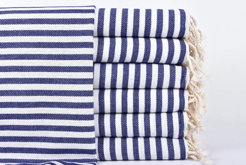 Personalized Kitchen Towel, Small Bath Towels, Merry Christmas Gifts, 40x18 Cotton Striped Towel, Turkish Towel Hand Towel, Travel Towel, Xmas Gifts - 1