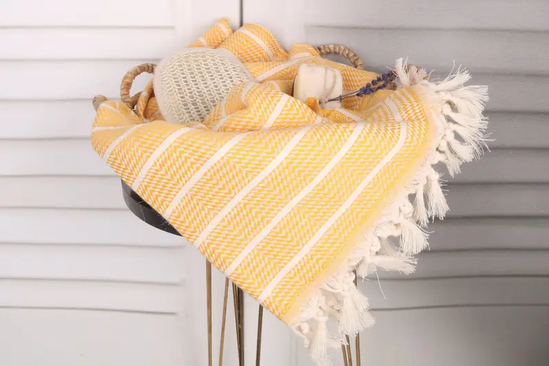 Bridal Shower Favor, 70x40 Cotton Striped Towel, Turkish hand towel, Large Turkish Towel, Bridesmaid Gift, Soft and absorbent Turkish towel - 2