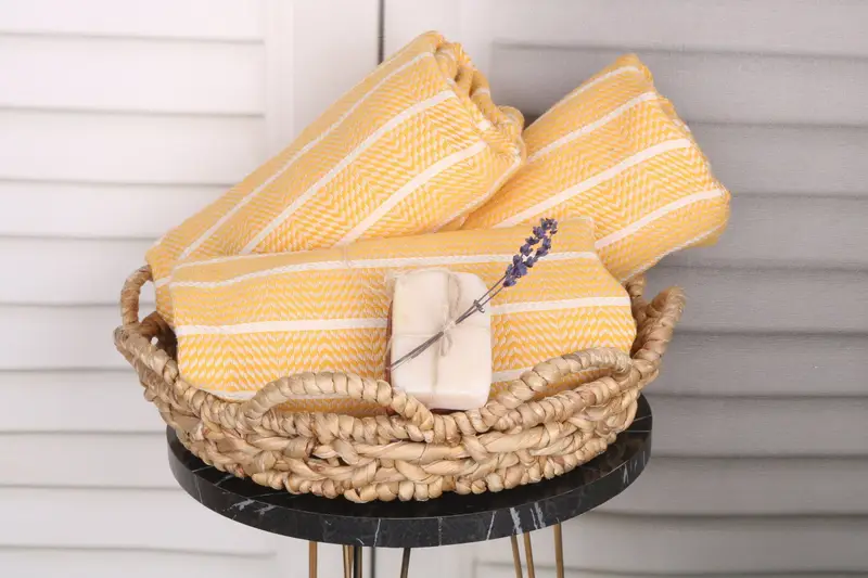 Bridal Shower Favor, 70x40 Cotton Striped Towel, Turkish hand towel, Large Turkish Towel, Bridesmaid Gift, Soft and absorbent Turkish towel - 4