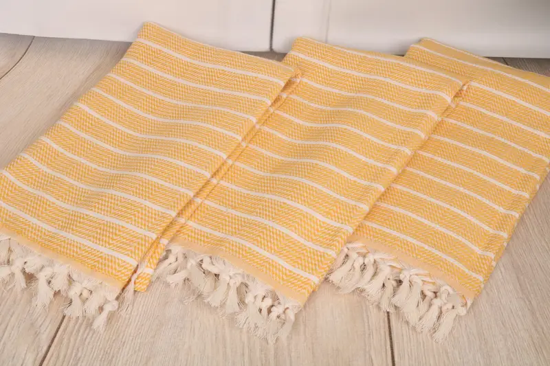 Bridal Shower Favor, 70x40 Cotton Striped Towel, Turkish hand towel, Large Turkish Towel, Bridesmaid Gift, Soft and absorbent Turkish towel - 6