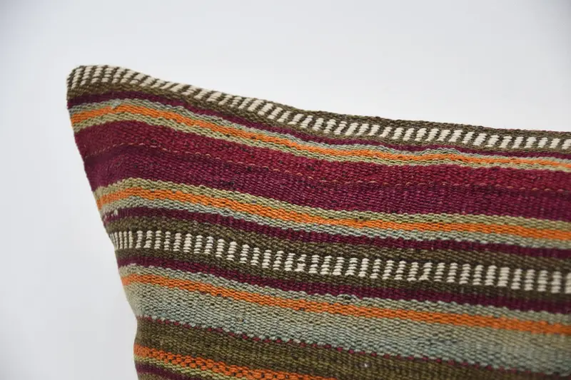 Farmhouse Cushion, 16x36 Orange Cushion Cover, Antique Pillows, Cushion Case, Kilim Pillow, Tribal Pillow, Home Decor Pillow, One Of A Kind Pillow - 2