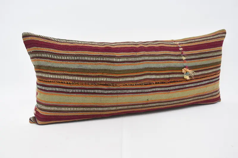Farmhouse Cushion, 16x36 Orange Cushion Cover, Antique Pillows, Cushion Case, Kilim Pillow, Tribal Pillow, Home Decor Pillow, One Of A Kind Pillow - 3