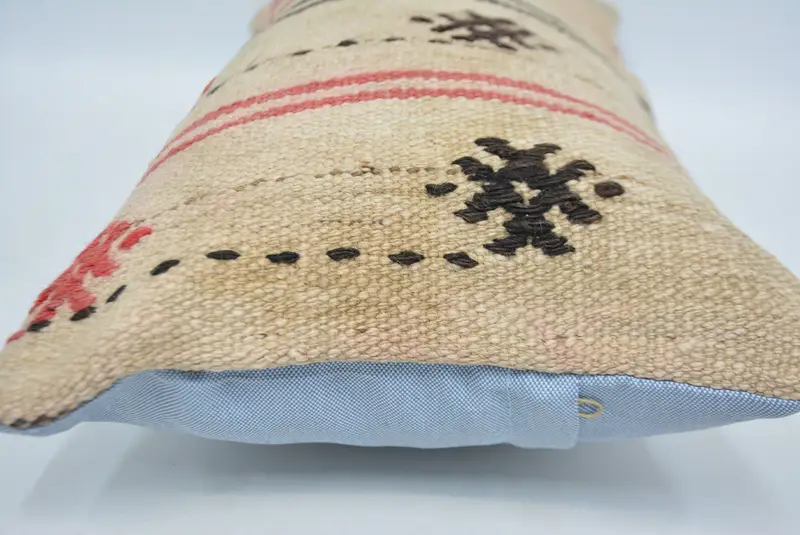 Geometric Embroidered Pillow, 12x24 Inches Decorative Pillow - 5