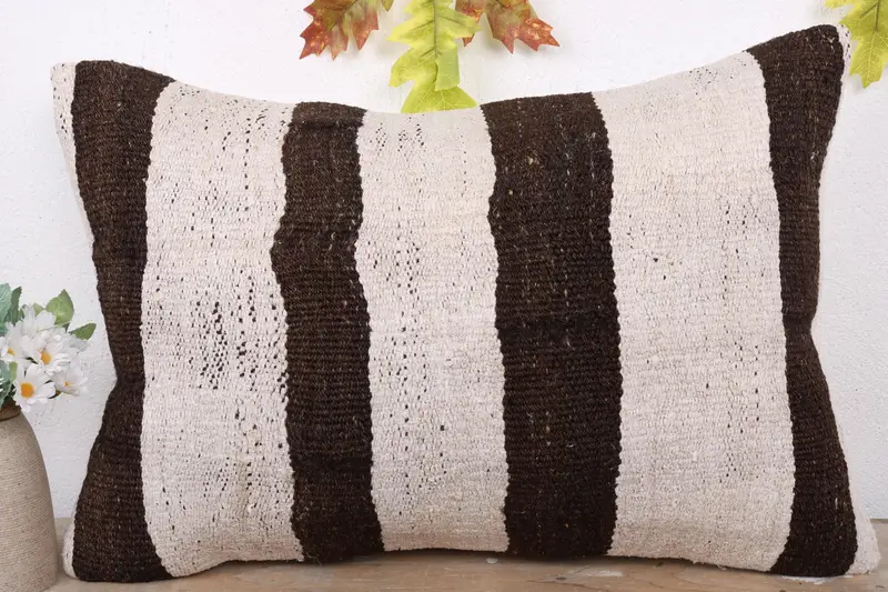 Pillow for Couch, Kilim Pillow Cover, Pillow Cover, Interior Designer Pillow, Customized Cushion Cover, 16x24 Beige Cushion - 2