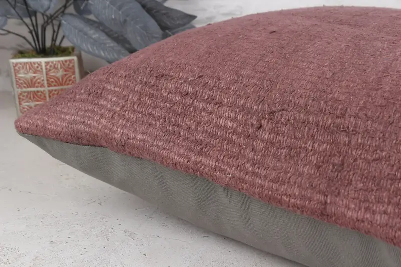 One Of A Kind Pillow Case, Armchair Cushion Case, Kilim Cushion Sham, Cushion Cover, Throw Kilim Pillow, Pillow for Couch, 22x22 Brown Cushion - 6