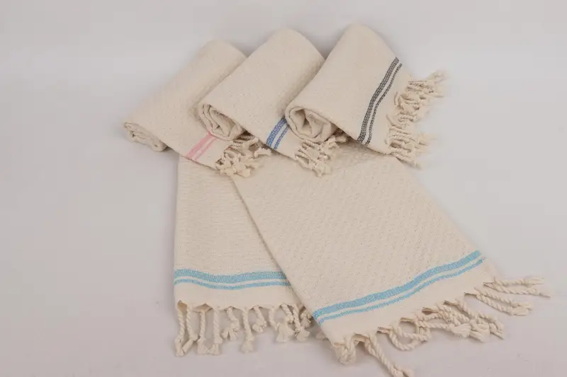 38x18 Cotton Striped Towel, Anniversary Gift For Her, Bathroom Towels, Monogram Hand Towel, Bridal Shower Gift, Monogrammed Hand Towel, Gym Towel - 4