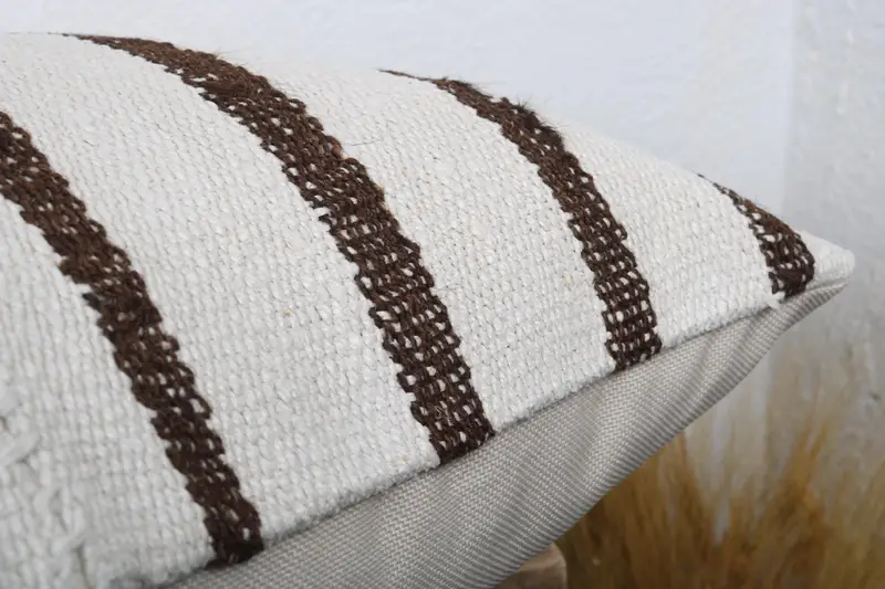 18x18 White Cushion Case, Cushion, Pillow for Sofa, Bright Pillow Case, Kilim Cushion Sham, Customized Pillow, Handmade Kilim Cushion - 6