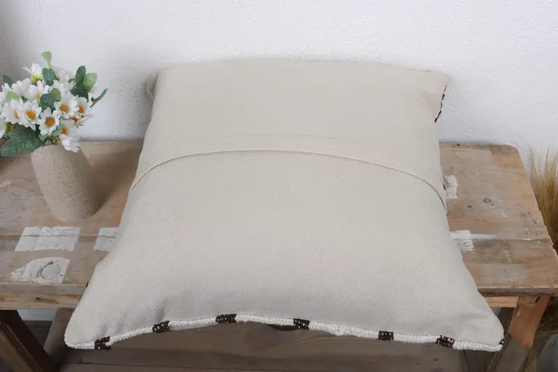 18x18 White Cushion Case, Cushion, Pillow for Sofa, Bright Pillow Case, Kilim Cushion Sham, Customized Pillow, Handmade Kilim Cushion - 7