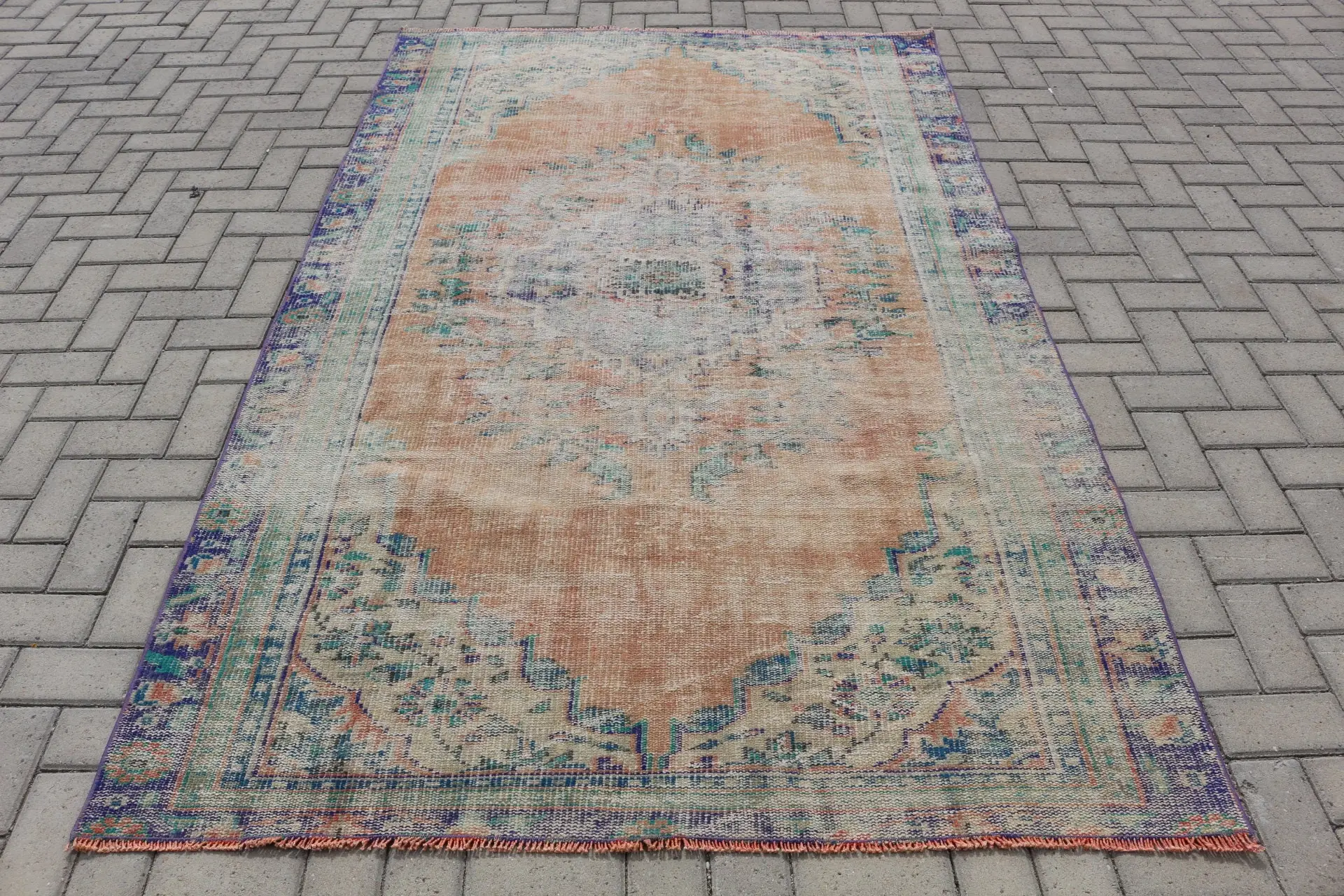 Vintage Halı, Büyük 5x8,1 ft Halı, Kahverengi Oryantal Halı - 1