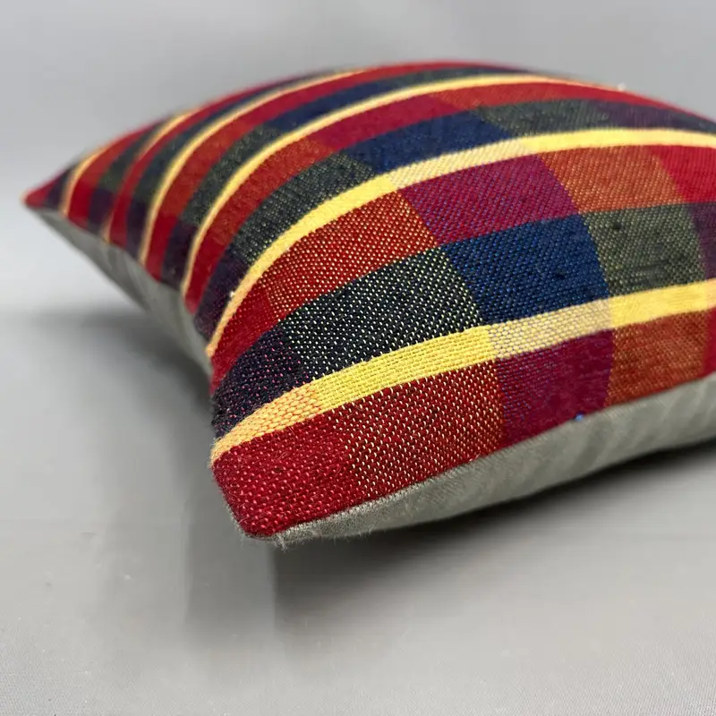 Vintage Kilim Throw Pillow, 18x18 Red Pillow Case, Car Pillow, Turkish Kilim Pillow, Throw Kilim Pillow, Cushion Cover, Decorative Bolster Cushion - 6