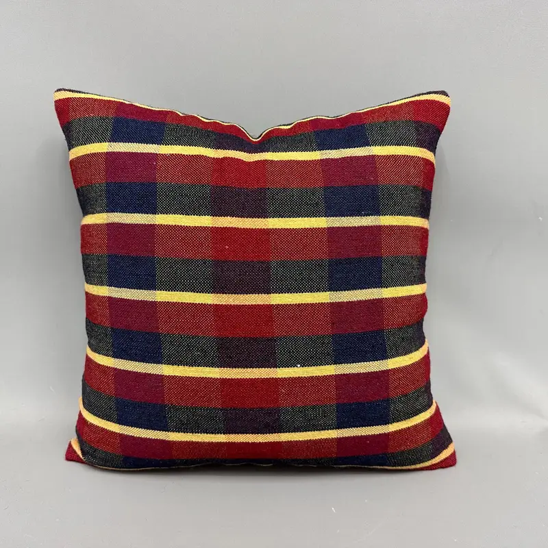 Vintage Kilim Throw Pillow, 18x18 Red Pillow Case, Car Pillow, Turkish Kilim Pillow, Throw Kilim Pillow, Cushion Cover, Decorative Bolster Cushion - 4