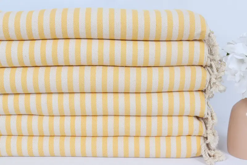 40x18 Cotton Striped Towel, Wedding For Favor, Bathroom Towels, Wedding Anniversary Gift, Kitchen Towel, Wedding Favors, Xmas Gifts, Travel Towel - 3