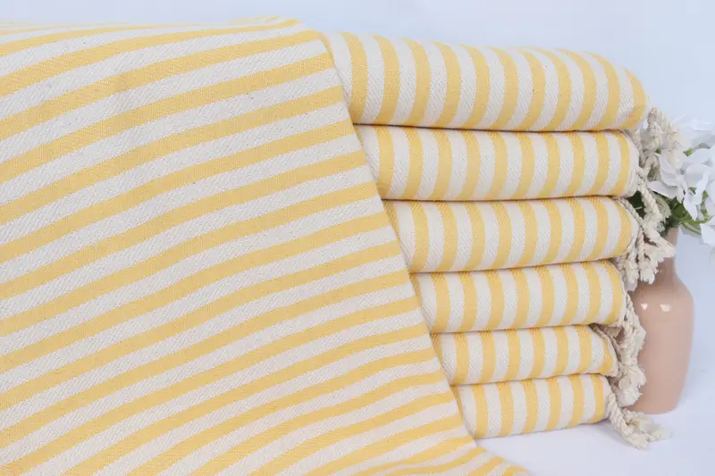 40x18 Cotton Striped Towel, Wedding For Favor, Bathroom Towels, Wedding Anniversary Gift, Kitchen Towel, Wedding Favors, Xmas Gifts, Travel Towel - 1