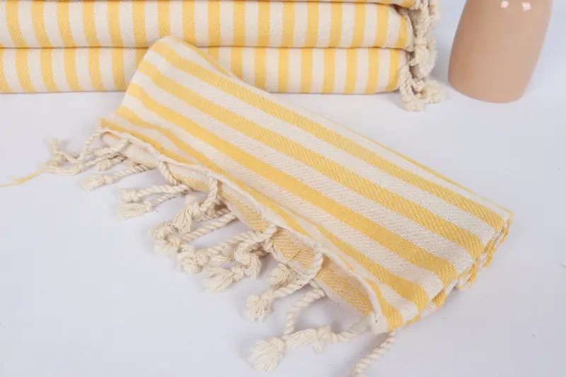 40x18 Cotton Striped Towel, Wedding For Favor, Bathroom Towels, Wedding Anniversary Gift, Kitchen Towel, Wedding Favors, Xmas Gifts, Travel Towel - 4