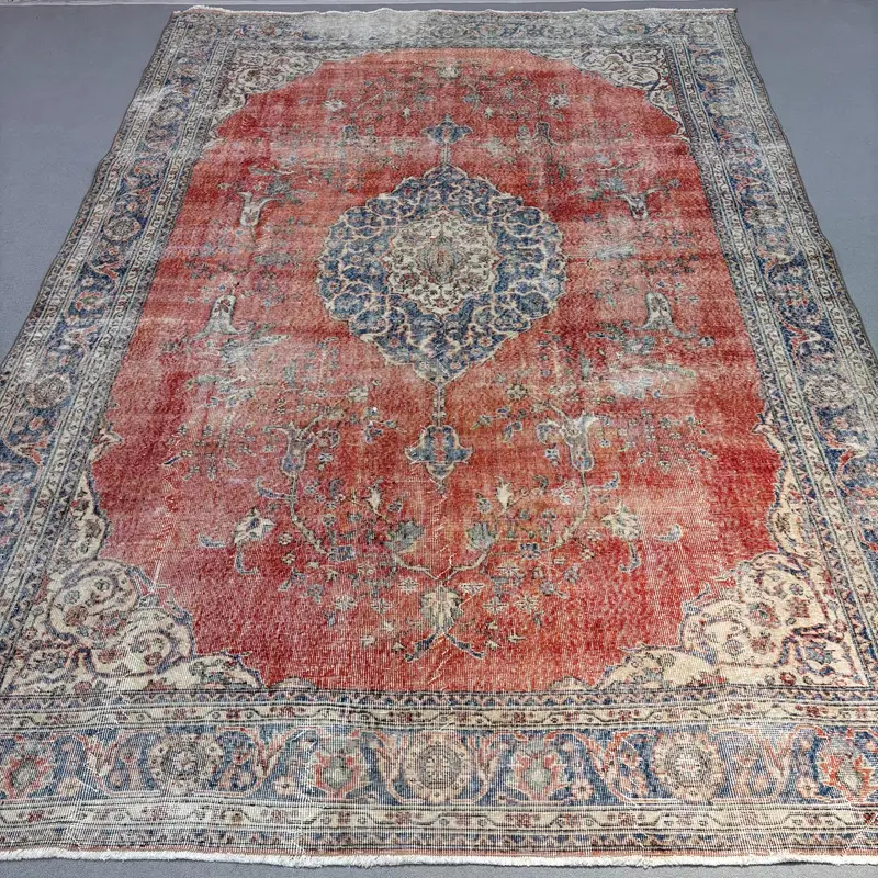 赤と青のオンブレラグ、0.7x12.4フィートのシックな装飾