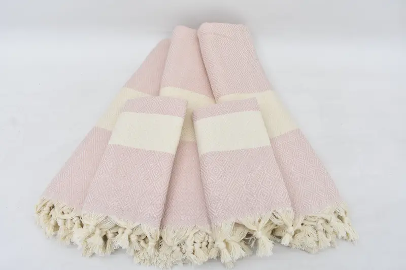 Bachelorette Party Gift Turkish Beach Towel, Organic Cotton, Pink, 70x40 Inches