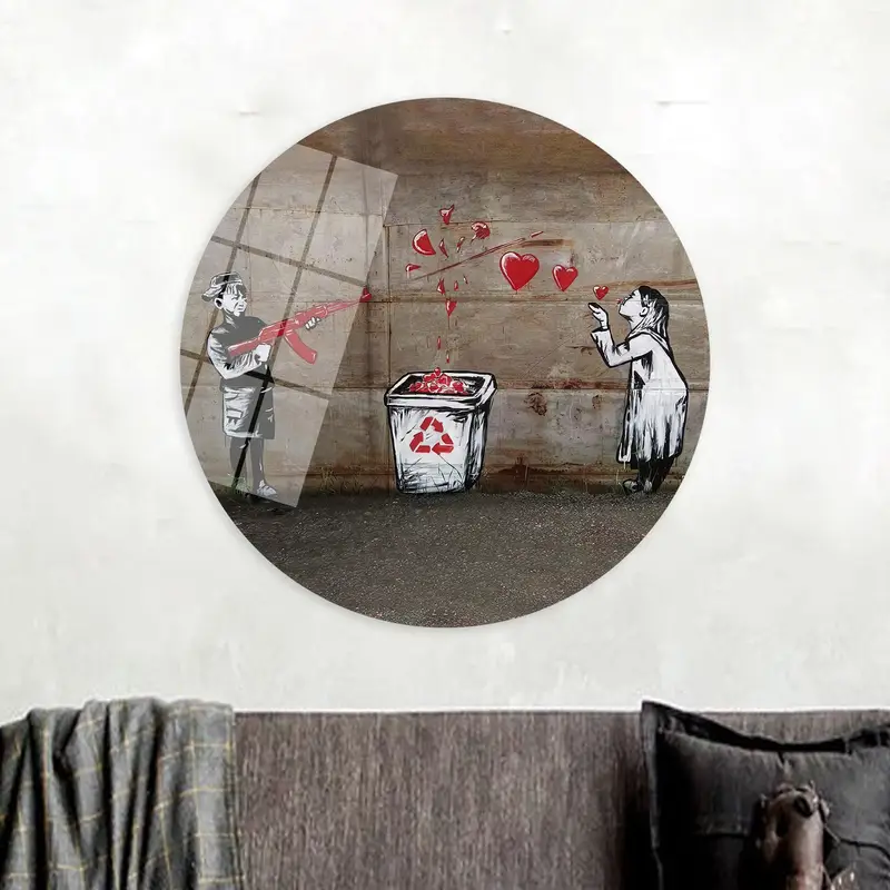 Banksy Love Graffiti Canvas: Printed Art for Your Space