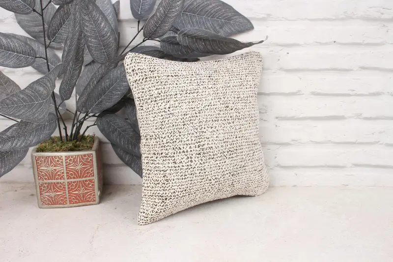 Antique Pillows, Ethnical Kilim Rug Pillow, Pillow, 12x12 Brown Cushion, Sofa Bolster Cushion Cover, Comfy Throw Pillow, Interior Designer Pillow - 3