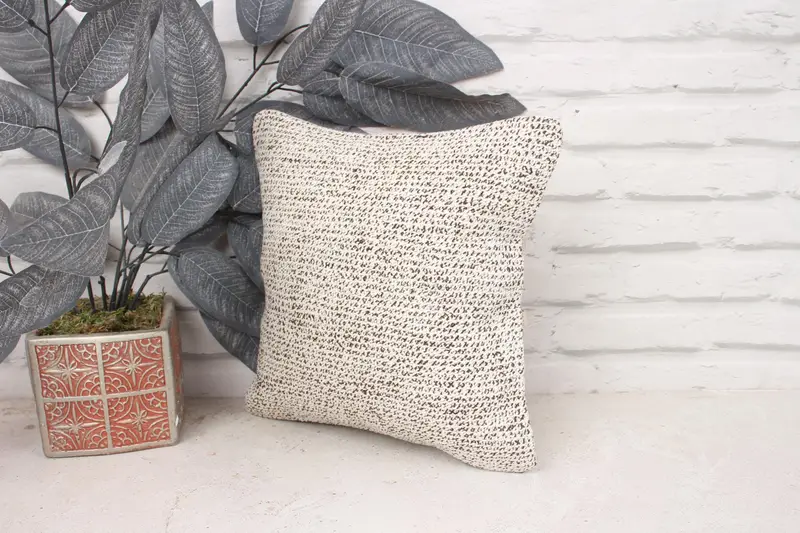 Antique Pillows, Ethnical Kilim Rug Pillow, Pillow, 12x12 Brown Cushion, Sofa Bolster Cushion Cover, Comfy Throw Pillow, Interior Designer Pillow - 4