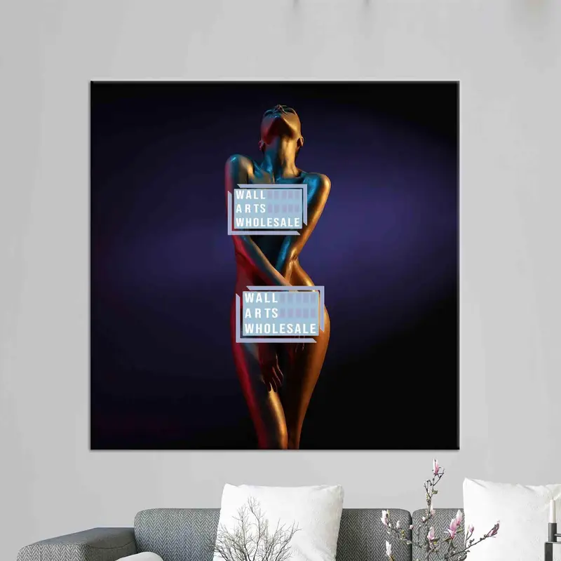 Sensual Gold Woman Canvas Print: Elegant, Artistic Decor