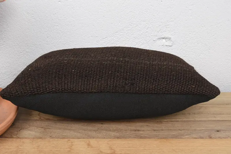 Sofa Bolster Pillow Cover, Cushion, Farmhouse Cushion Case, Interior Designer Pillow, Pillow for Sofa, Home Decor Pillow, 12x20 Brown Pillow Sham - 5