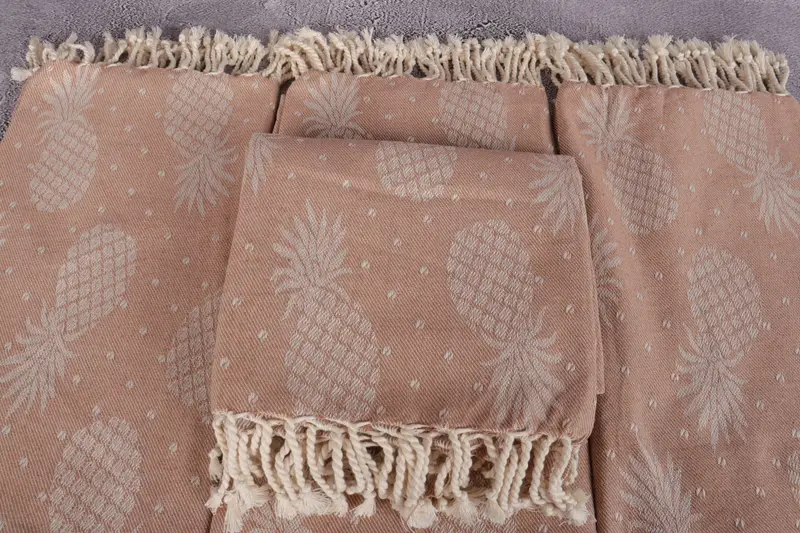 Gift For The Home Decor, Beach Towel Bulk, Halloween Gifts, Housewarming Gift, Large Turkish Towel, 80x40 Cotton Pineapple Design Towel, Custom Gift - 4