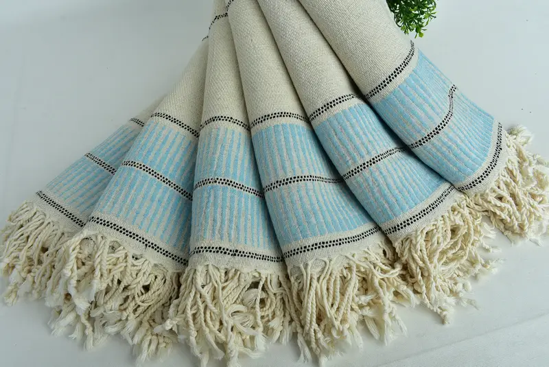 Spa Towel, Wedding Gifts Towel, Bachelorette Party Favors Beach, Turkish Towel Monogram, Hammam towel, Housewarming Gift, 70x40 Linen Striped Towel - 4