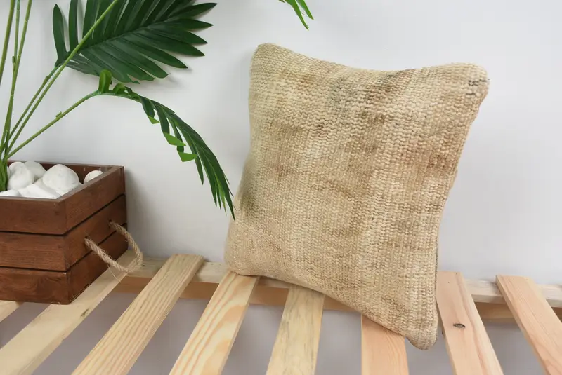 Decorative Throw Pillow Case, 12x12 Brown Cushion, Antique Pillows, Couch Cushion Cover, Kilim Cushion Sham, Wholesale Cushion, Gift Pillow, Pillow - 5