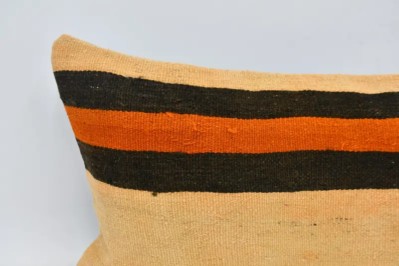 Cushion Cover, Vintage Kilim Pillow, 16x48 Beige Cushion, Anatolian Pillow Case, Boho Pillow Sham Cover, Antique Pillows, Boho Chic Pillow Cover - 2