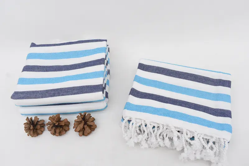 Quick-drying peshtemal towel for poolside, 70x40 Cotton Striped Towel, Bath towel, Custom Gift, Wedding Towel, Bride Gift, Custom Wedding Gift - 7