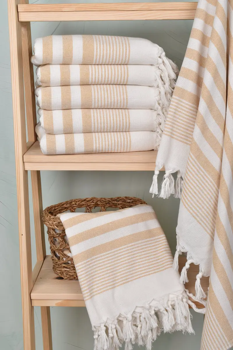 68x40 Cotton Striped Terry Towel, Gift For Her, Custom Towel, Beach Towel Bulk, Peshtemal, Pool Towels, Turkish towel bulk order for wedding gifts - 3