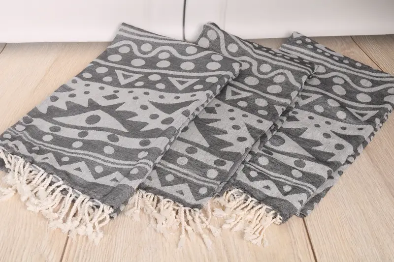 Absorbent towel, Cotton towel, Fringed Turkish towel for poolside, 70x40 Cotton Round Pattern Towel, Bridal Shower Favor, Turkish beach towel - 7