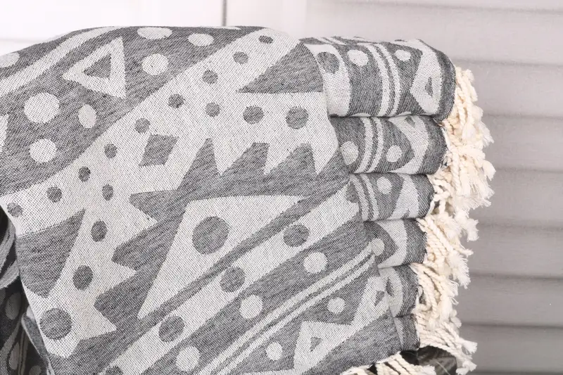 Absorbent towel, Cotton towel, Fringed Turkish towel for poolside, 70x40 Cotton Round Pattern Towel, Bridal Shower Favor, Turkish beach towel - 2