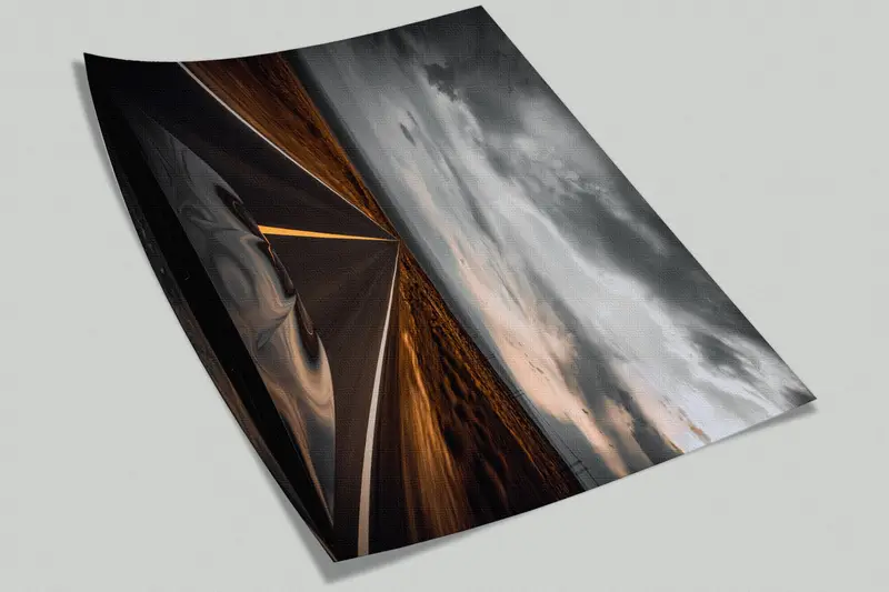Asphaltstraße Landschaft, Papierwandkunst, helles Handy -Papier, Blick auf die Wandmalerei, moderne Handpapier, Straßenlandschafts -Papier. - 8