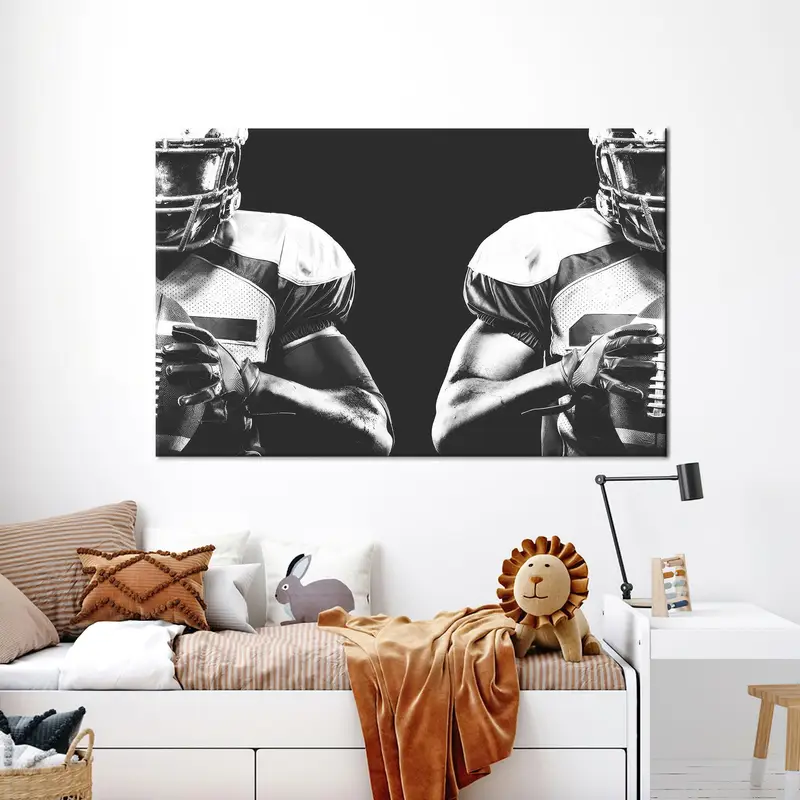 マンケイブ＆ロフト用のエレガントなアメリカンフットボールキャンバス