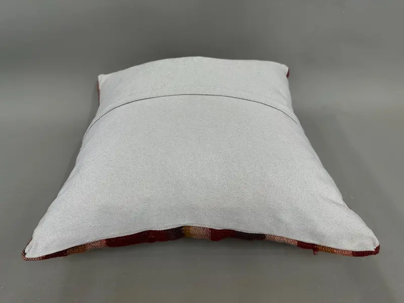 Cushion Case, Turkish Kilim Pillow, Kilim Cushion Sham, 20x20 Red Cushion Case, Ethnic Throw Cushion, Vintage Pillow, Couch Pillow Case - 7