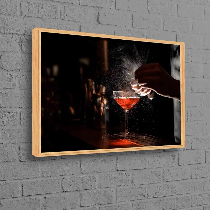 Elegant Canvas Art: Pub Goblet Drink Scene for Kitchen Decor